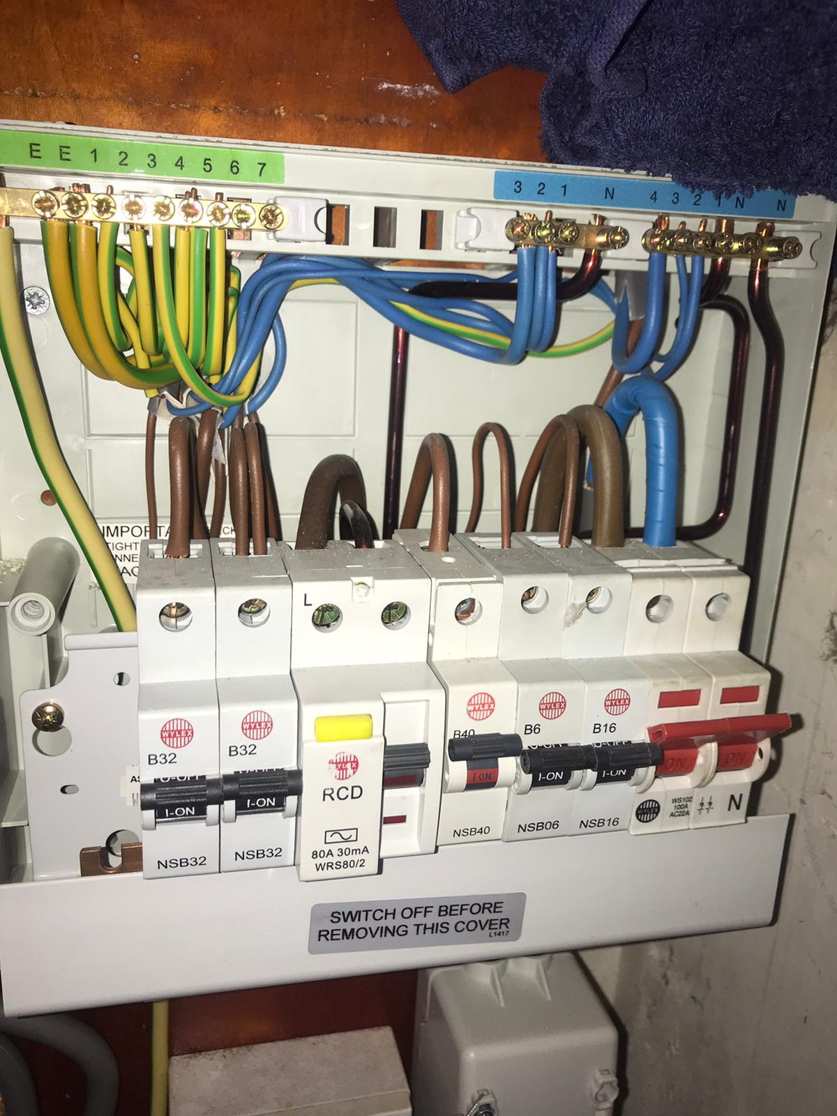 Electrician fault-finding at consumer unit